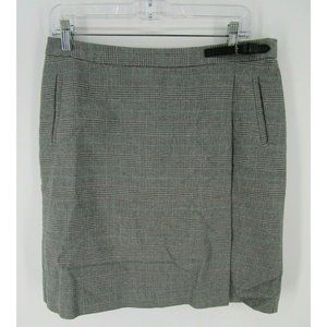 L.L Bean  Classic Fit Wrap Belt Lined Career Straight Pencil Skirt